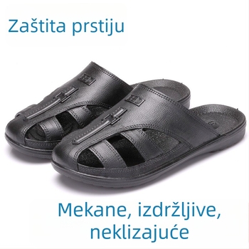 Crne radne papuče sa SPU zaštitom prstiju, bez prašine, antistatike, protuklizna podloga, čvrste i elastične, unisex