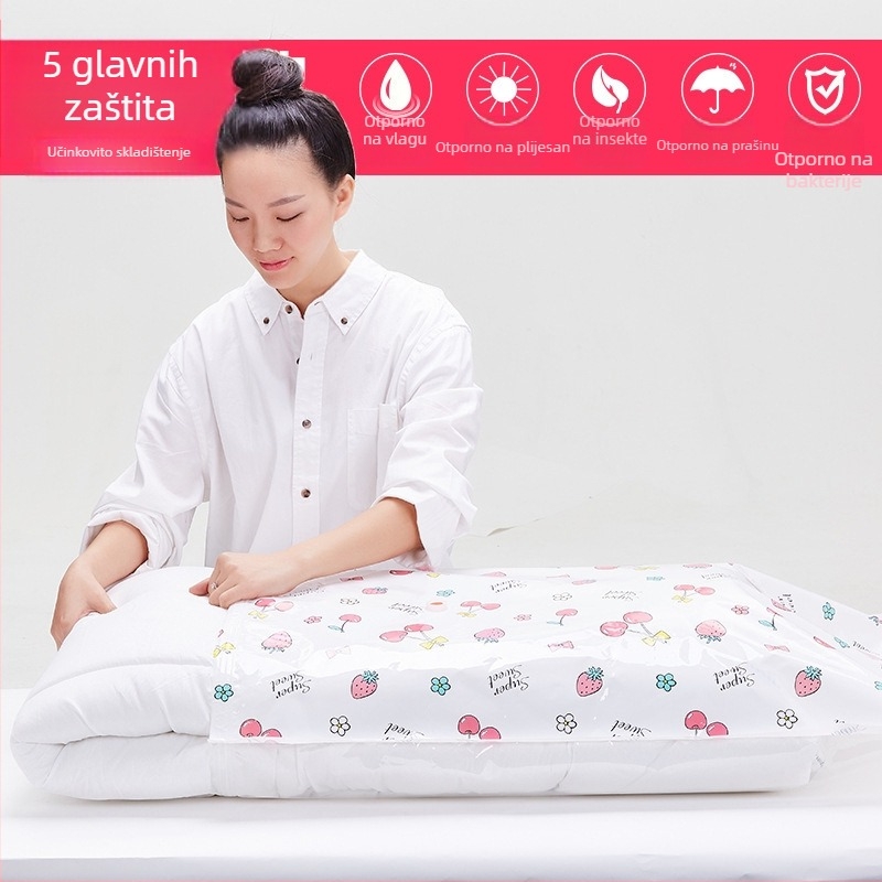 Jiajiale vakuumska kompresijska vrećica, debela vreća za pohranu, Cherry serija, jedno pakiranje, za pokrivače i odjeću