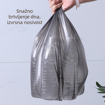Crne kućne vrećice za smeće, otporne na kidanje, s ravnim otvorom, 40 komada, PE materijal