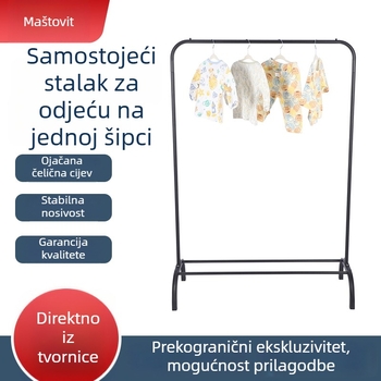 Stojeći stalak za sušenje odjeće s jednom šipkom