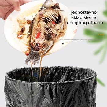Torbe za smeće sa šnuralom, kućne upotrebe, debelih, velikih dimenzija, kuhinja, automatsko zatvaranje, 45×50 cm
