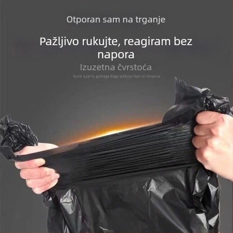 Torbe za smeće sa šnuralom, kućne upotrebe, debelih, velikih dimenzija, kuhinja, automatsko zatvaranje, 45×50 cm