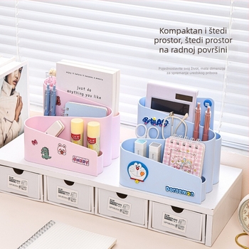 Desktop organizator s podijeljenim pretincima za olovke i kozmetiku, japanski stil