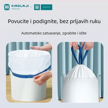 Kućne ekstra velike vrećice za otpad sa vrpcom, otporne na kidanje, 100 komada, PE