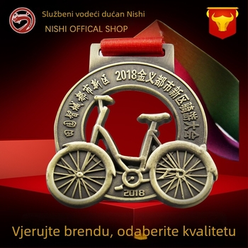 Prilagođene metalne medalje za maraton i hodanje, zlatno obložene spomen-medalje