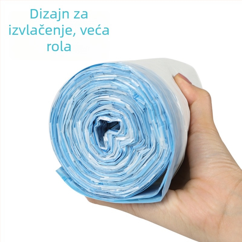 Jednokratne korištene debeli ekološki kućni vrećice za smeće, u kutijastom pakiranju za jednostavno vađenje, bez prljanja ruku, protiv curenja