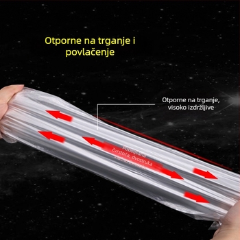 Bijele vrećice za otpad s plosnim otvorom, debele i izdržljive, za hotele, sobe gostiju i kućnu upotrebu.