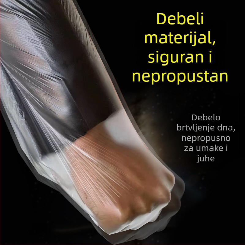 Bijele vrećice za otpad s plosnim otvorom, debele i izdržljive, za hotele, sobe gostiju i kućnu upotrebu.