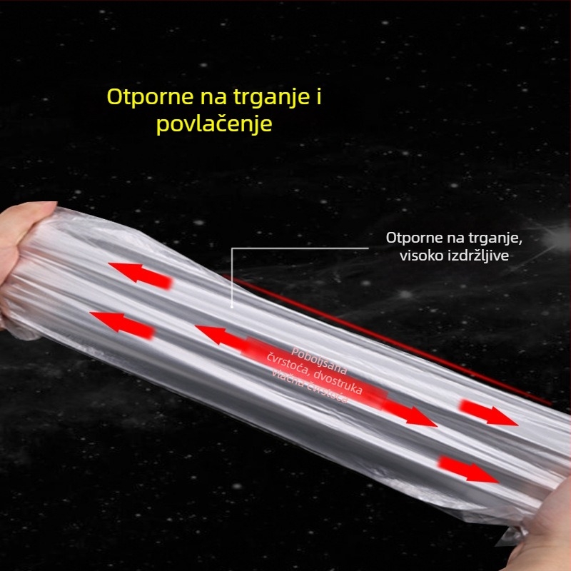 Bijele vrećice za otpad s plosnim otvorom, debele i izdržljive, za hotele, sobe gostiju i kućnu upotrebu.