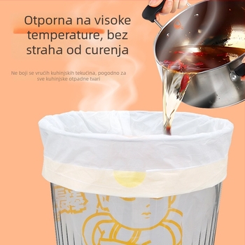 Smeće vreće sa vezicom, za kućnu upotrebu, debele, velike veličine, s tiskom.