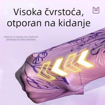Ljubičaste vreće za otpad s vrpcom, debele kućne vreće za smeće s ručkama