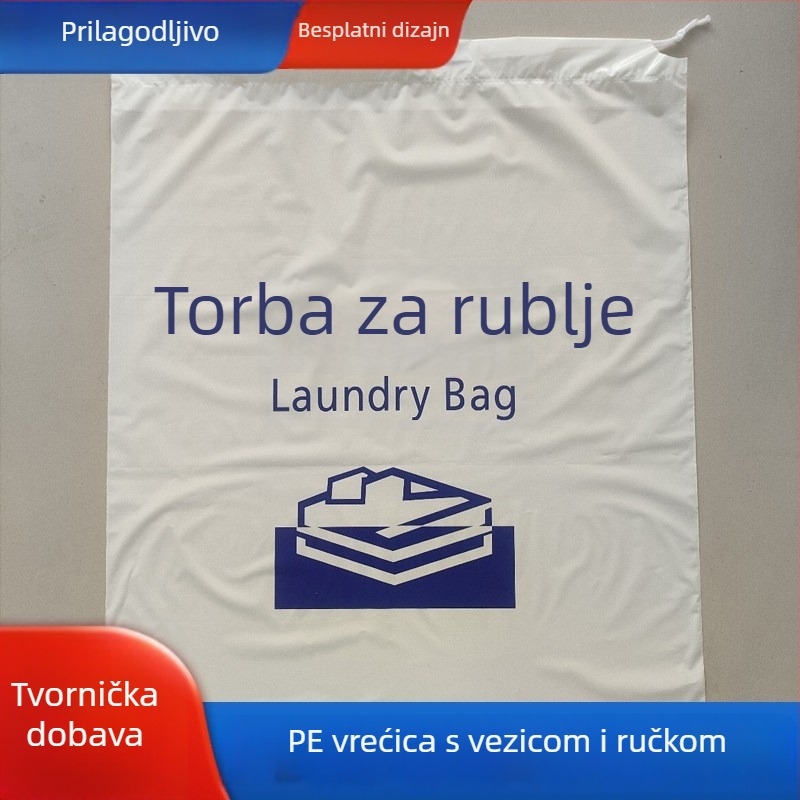Jednokratne hotelske vrećice za rublje sa šnuralom, vodootporne i otporne na prašinu, torbice za prljavu odjeću