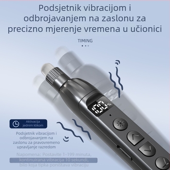 B11 Izvlačni nastavak za nastavu s laserskim pokazivačem, olovka za prebacivanje stranica, odbrojivač vremena, vibracija, LED zaslon, Type-C brzo punjenje