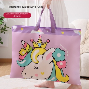 Torba za pakiranje deka i posteljine, prijenosna vreća za pohranu za selidbu studenata, sladak crtani dizajn, veliki kapacitet