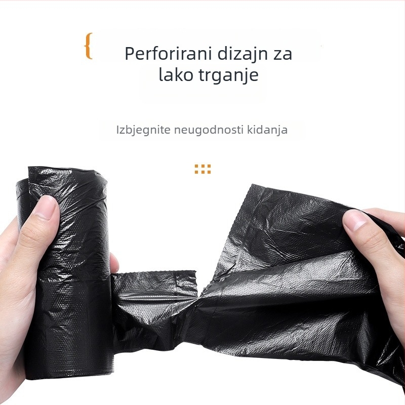 Debele vreće za smeće, otporne na kidanje, za kućanstva, kuhinje, hotele i ugostiteljstvo; prijenosne plastične vrećice