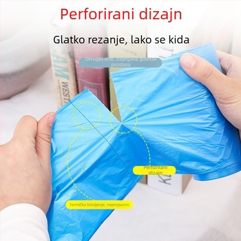 Smeće vreće na bazi škroba, za kućnu upotrebu, u bojama, biološki razgradljive, otporne, za kuhinjski otpad – suh i mokar.