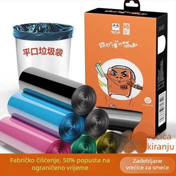 Vreće za otpad za kućnu upotrebu, debele, 100 komada, ravni otvor, veliki za ured, srednji za dom, šarene