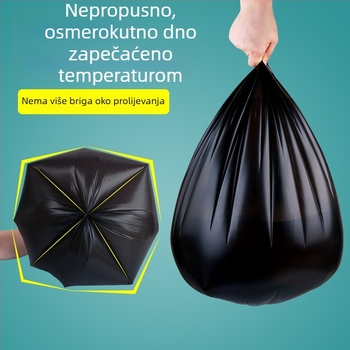 Crne jednokratne vrećice za kuhinju, deblje, 60×80 cm, s perforiranim trganjem i ravnim otvorom