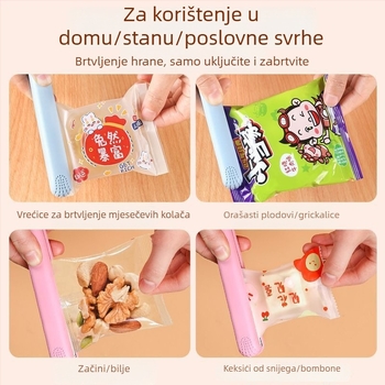 Mini stroj za pečaćenje za kućnu upotrebu, prijenosni toplinski pečat za plastične pakete