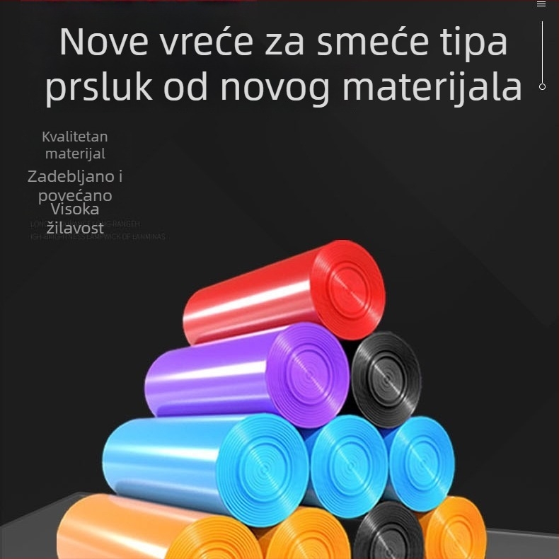 Libizheng Debeli vreći za smeće u prsluk-stilu, 5 rola, 45 x 62 cm, 100 kom