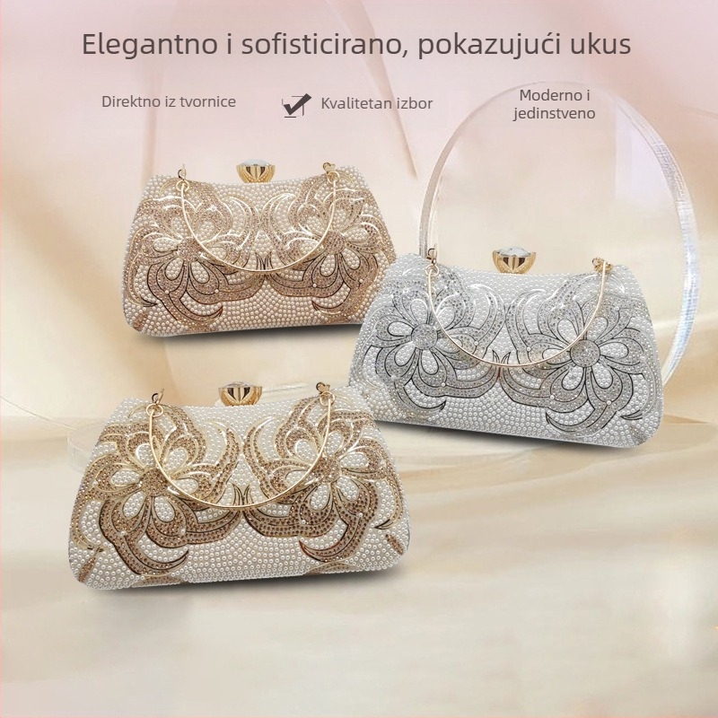 PU kožna clutch torbica za vjenčanje i banket, elegantna mala kvadratna torbica za svečanu večeru