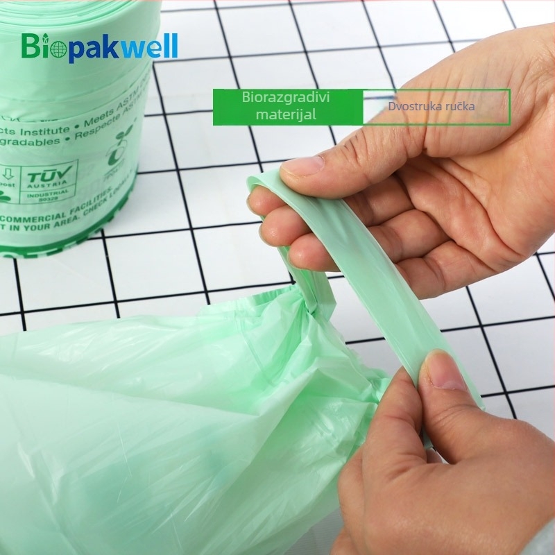 Biodegradibilna debela vrećica za kućnu upotrebu sa šnalom, plastična vrećica u stilu prsluka