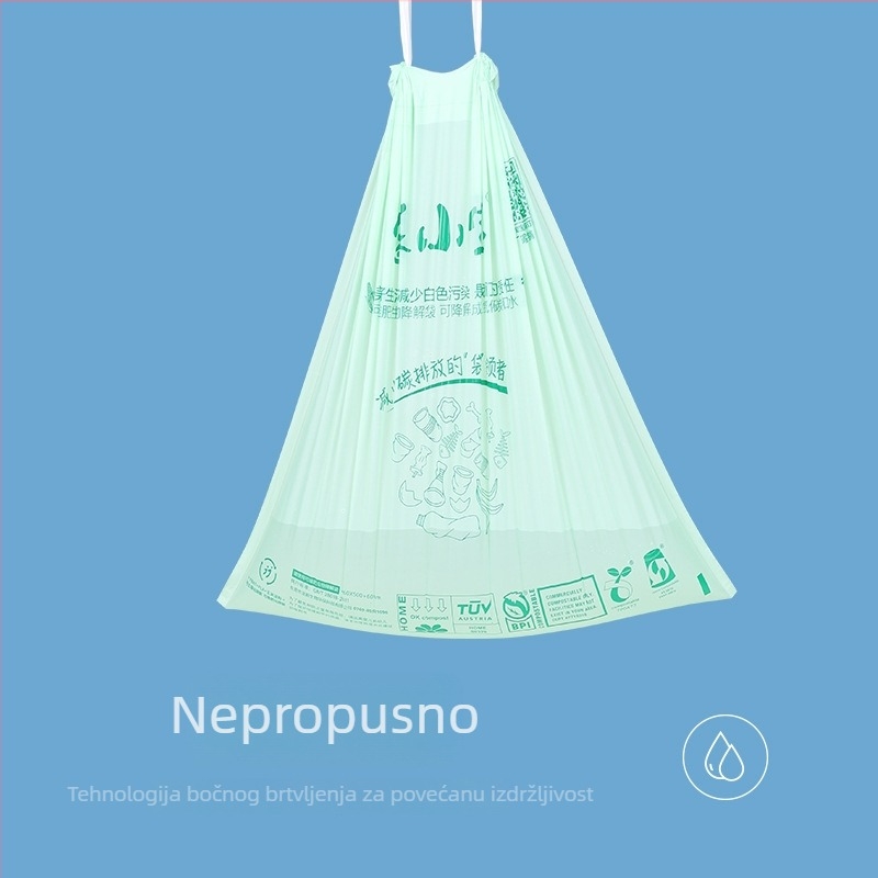 Biodegradibilna debela vrećica za kućnu upotrebu sa šnalom, plastična vrećica u stilu prsluka