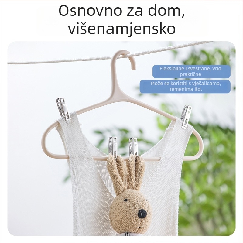 Camellia spona za rublje od nehrđajućeg čelika – višefunkcionalni otporni klips za odjeću, pokrivače i čarape; bez traga, snažna za bebe i odrasle