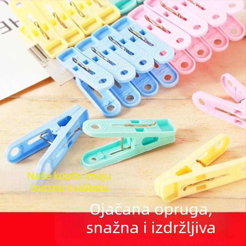 Kućne plastične štipaljke za rublje, izdržljive i male, otporne na vjetar za pričvršćivanje odjeće i ručnika