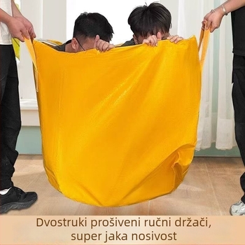 Torba za preseljenje i pakiranje velikog kapaciteta, sklopiva, debela, otporna na habanje, vodootporna i otporna na prašinu, s dvostrukom ručkom, za pohranu deke i odjeće