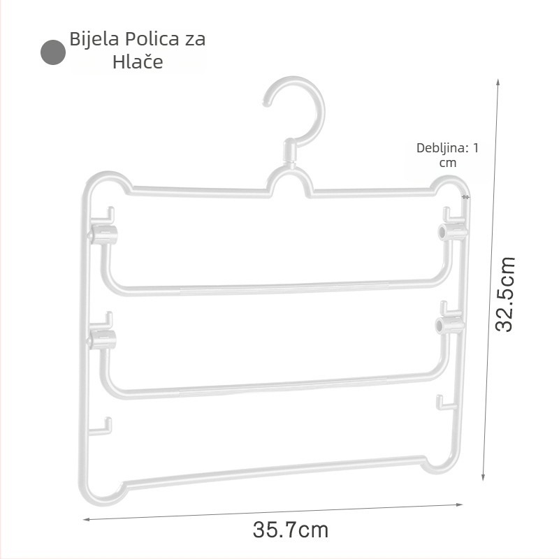 Višeslojni držač za hlače s klipsama za garderobu, višenamjenski sušilac