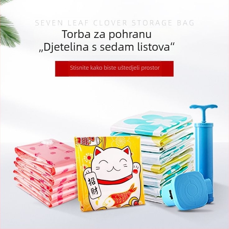 Kućne kompresijske vreće za vakuumsko skladištenje, ekstra velike za deke i odjeću, s električnom pumpom