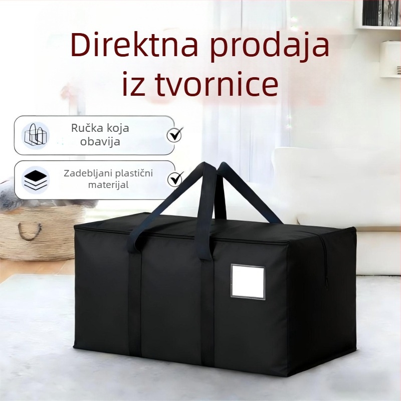 PE tkanina vreća s filmom, sklopiva torba za preseljenje s ojačanim dnom, vodootporna torba za pohranu deke
