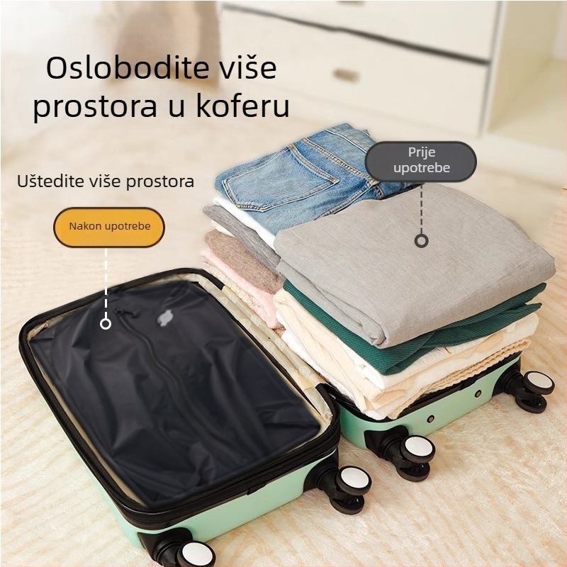 Vakuumske vreće za kompresiju za pohranu, za odjeću na putovanjima, izrađene od najlona