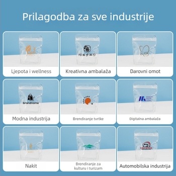 Torba za kozmetiku s prilagođenim logom i zatvaračem s prstenom za vuču, mat PVC i šarena plastična dno