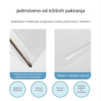 Torba za kozmetiku s prilagođenim logom i zatvaračem s prstenom za vuču, mat PVC i šarena plastična dno