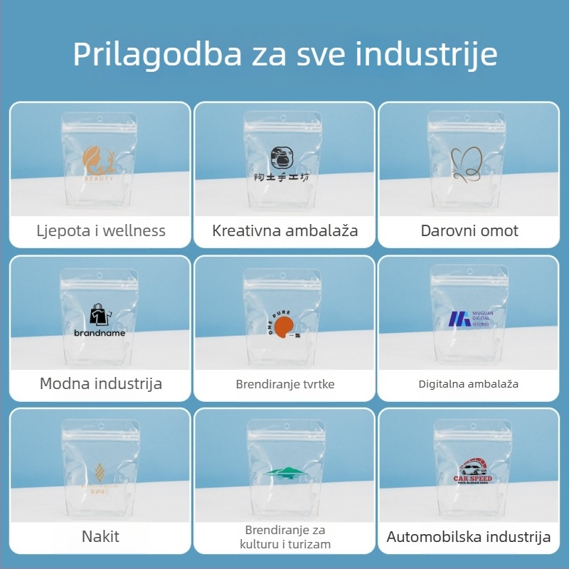 Torba za kozmetiku s prilagođenim logom i zatvaračem s prstenom za vuču, mat PVC i šarena plastična dno