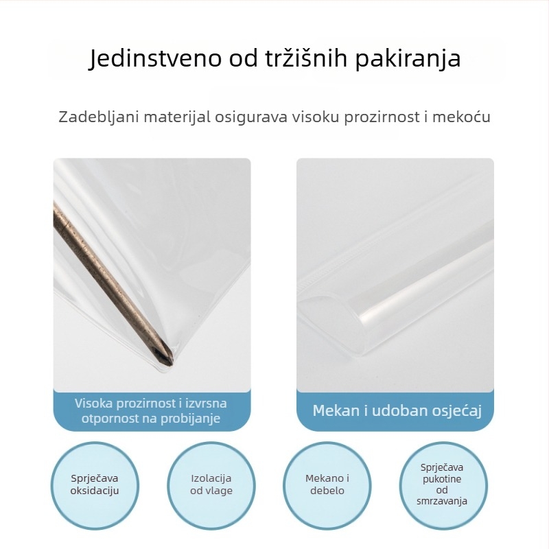 Torba za kozmetiku s prilagođenim logom i zatvaračem s prstenom za vuču, mat PVC i šarena plastična dno