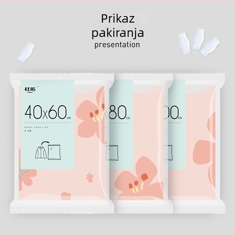 Duotuo Sakura stil vakuumska torba za pohranu pokrivača i odjeće, 3D kompresija, za preseljenje