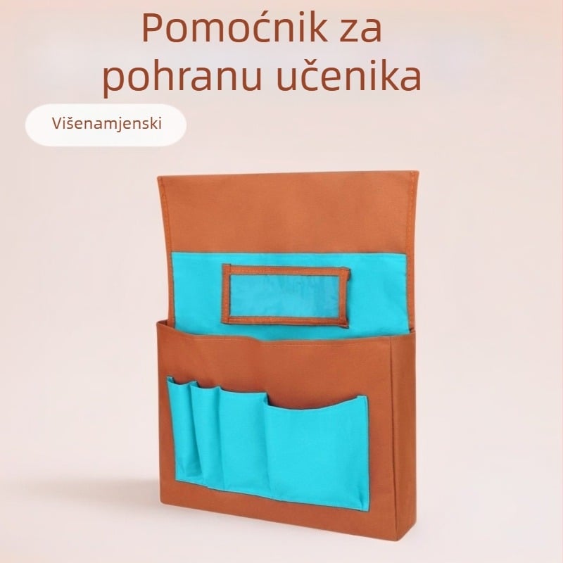 Viseći organizator za stražnji dio stolca u učionici, za knjige i olovke, zidni nosač