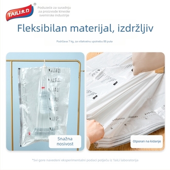 Taili vakuumska kompresijska vrećica za odjeću, viseće skladištenje, bez pumpe, zaštita od prašine