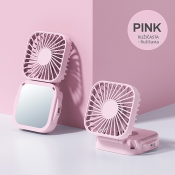 Mini ventilator za nošenje oko vrata, sklopni, USB napajanje, prijenosan za vanjsku upotrebu, poklon za stol