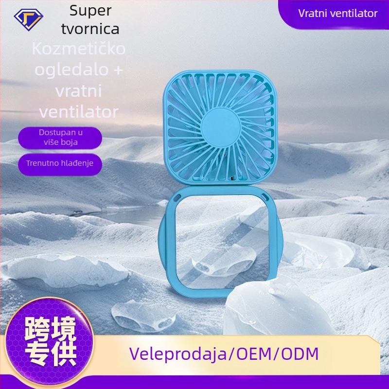 Mini ventilator za nošenje oko vrata, sklopni, USB napajanje, prijenosan za vanjsku upotrebu, poklon za stol