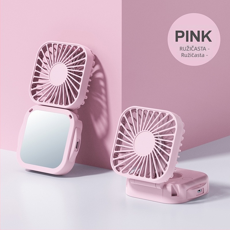 Mini ventilator za nošenje oko vrata, sklopni, USB napajanje, prijenosan za vanjsku upotrebu, poklon za stol