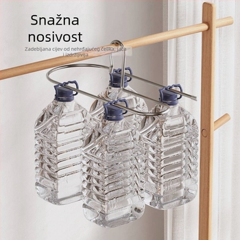 Stalak za sušenje od 304 nehrđajućeg čelika za pokrivače, posteljinu, navlake i ručnike – fiksni dizajn, kružni klips tip, nordijski stil