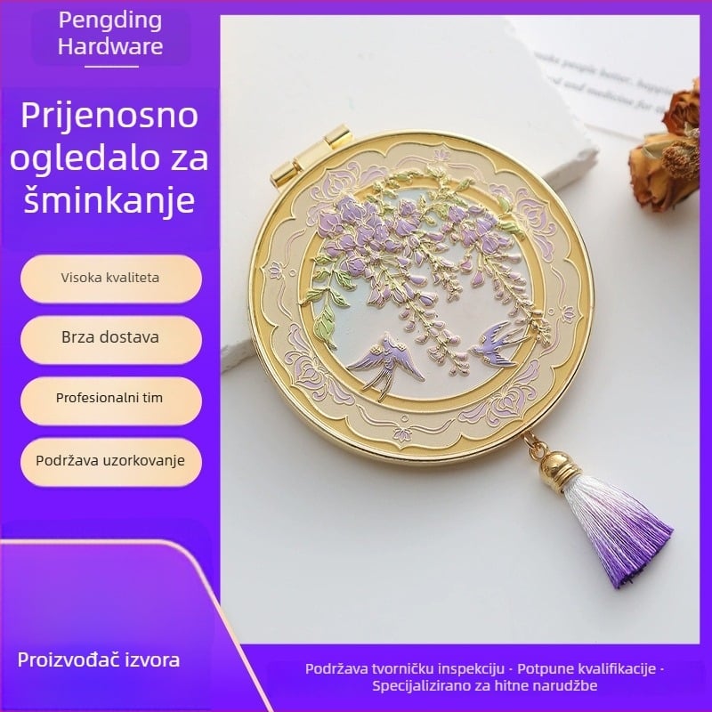 Prilagođeno metalno prijenosno ogledalo – suvenir muzeja Xi'an Luoyang