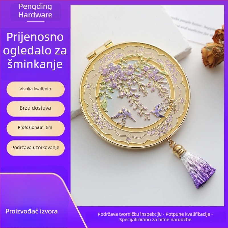 Prilagođeno metalno prijenosno ogledalo – suvenir muzeja Xi'an Luoyang