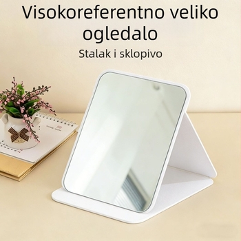 Prijenosno sklopivo ogledalo za šminkanje - stolno ogledalo s postoljem, više veličina (10×7 cm, 16×10 cm, 18×15 cm, 21×16 cm)