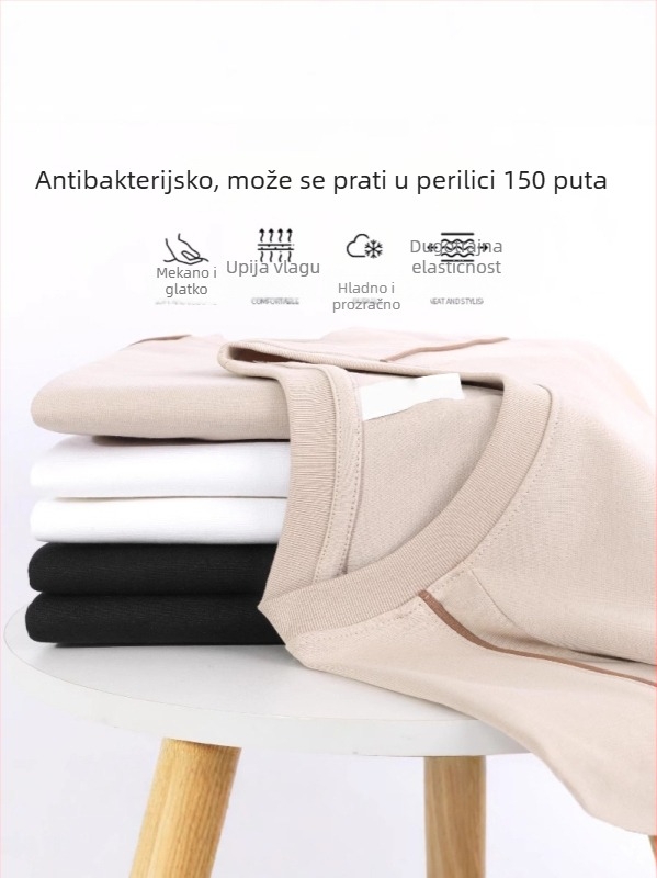 Muški Sorona rashladni Raglan T‑shirt kratkih rukava, ljeto, teški i čvrsti materijal Ice Silk, high-street stil