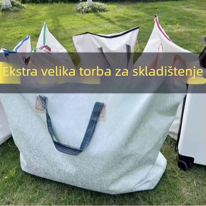 Torba za pohranu jorgana, ekstra veliki kapacitet, ojačana za preseljenje, torba za odjeću, ručno nošenje za studentski dom